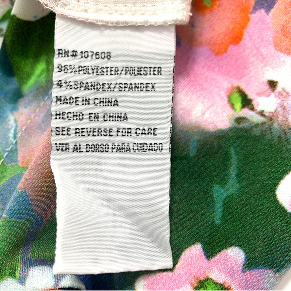 Madison Leigh Sheath Dress ~ Size 10 Floral Striped Multicolored Sleeveless - Picture 4 of 9